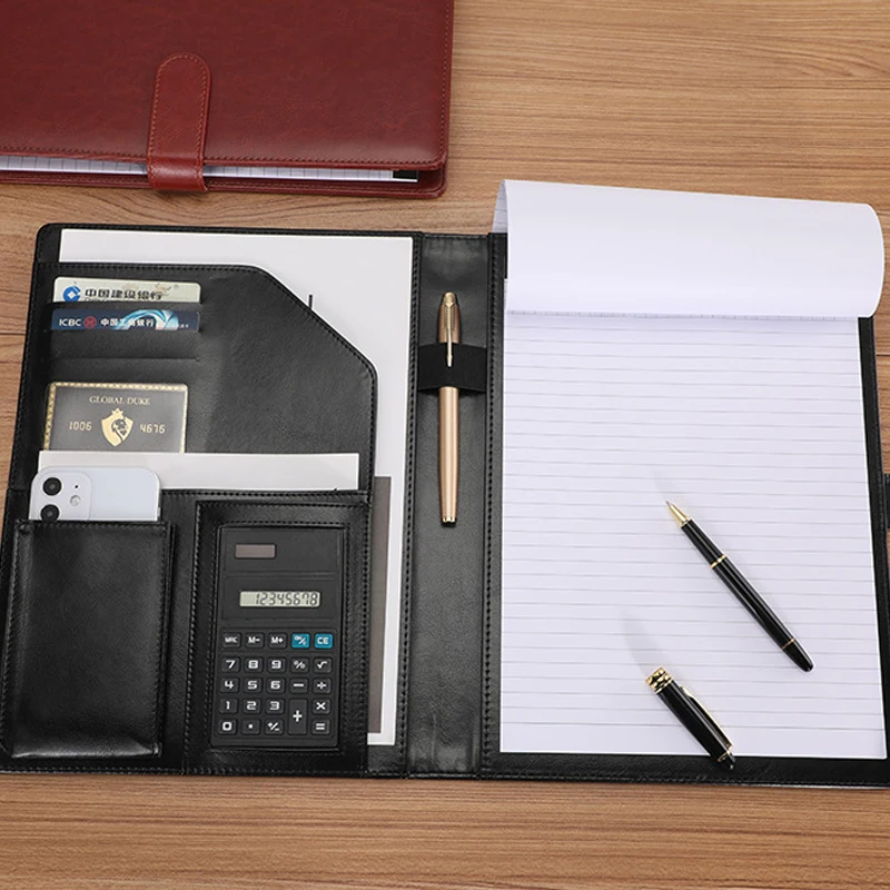 Leather Work Folder - A4 レザー エグゼクティブ ポートフォリオ フォルダー ドキュメント