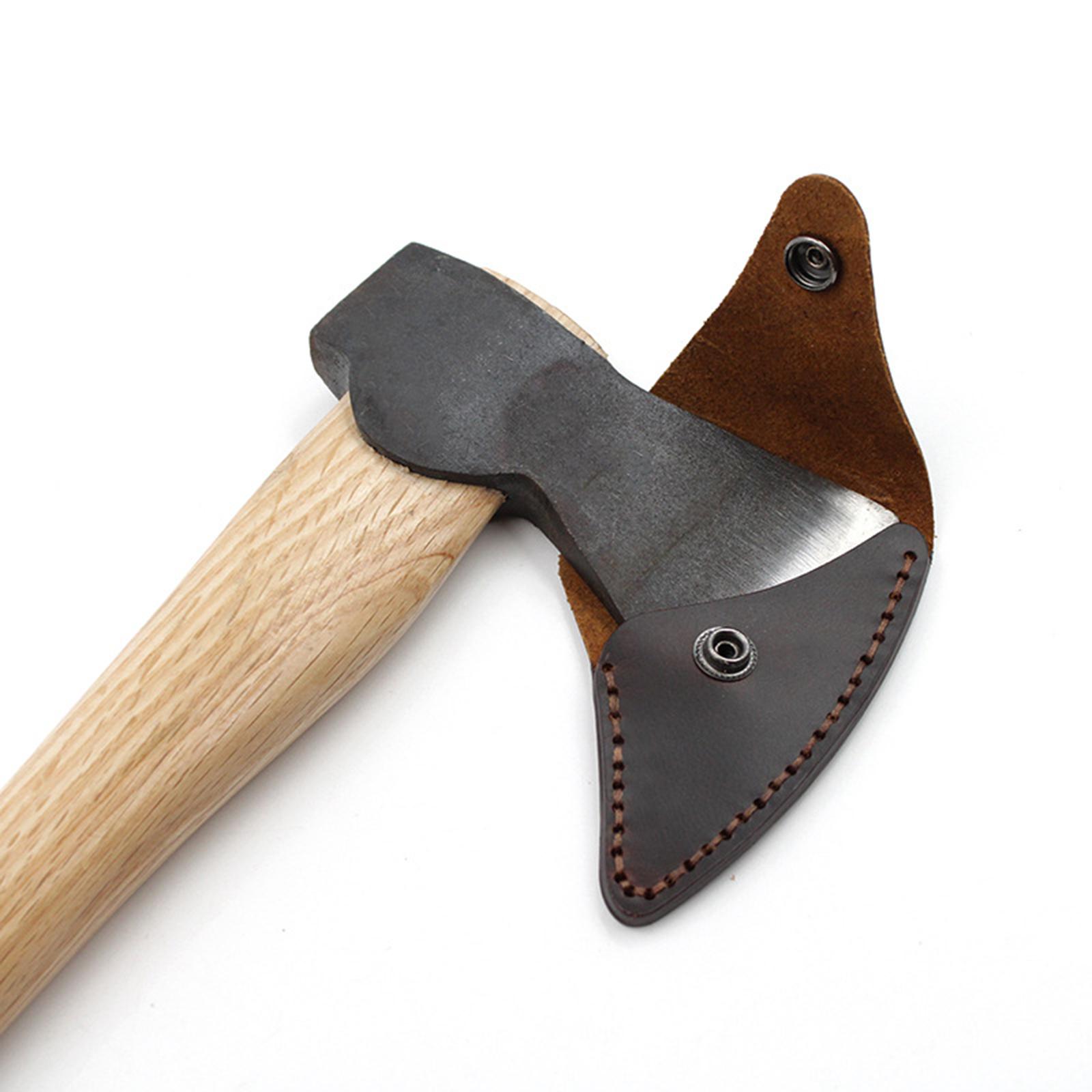 Leatherwork Essentials - 耐久性のある斧のヘッドカバー、屋外作業の必需品、保護カバー、木工用ハチェットシースケース