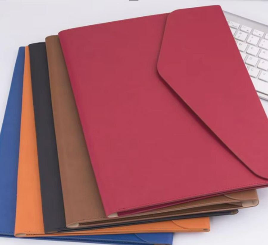 Leather Work Folder - Sharkbang PU レザービジネス A4 ファイルフォルダーブリーフケースデスクドキュメント紙オーガナイザー収納袋学校オフィス文具