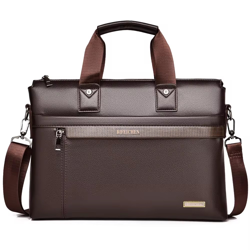 2026 新しい男性ブリーフケース高品質ビジネス有名ブランド - Leather Work Laptop Bag のレビューと価格