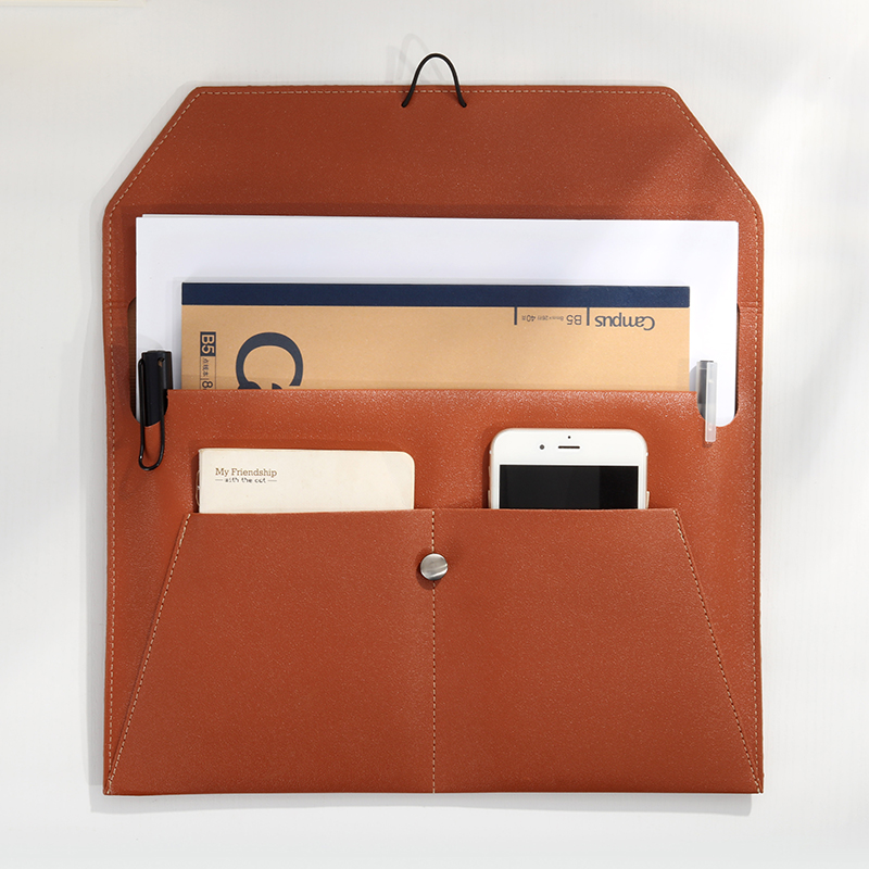 A4 ビジネスレザーファイルバッグ多機能クランプ防水フォルダ - Leather Work Folder のレビューと価格