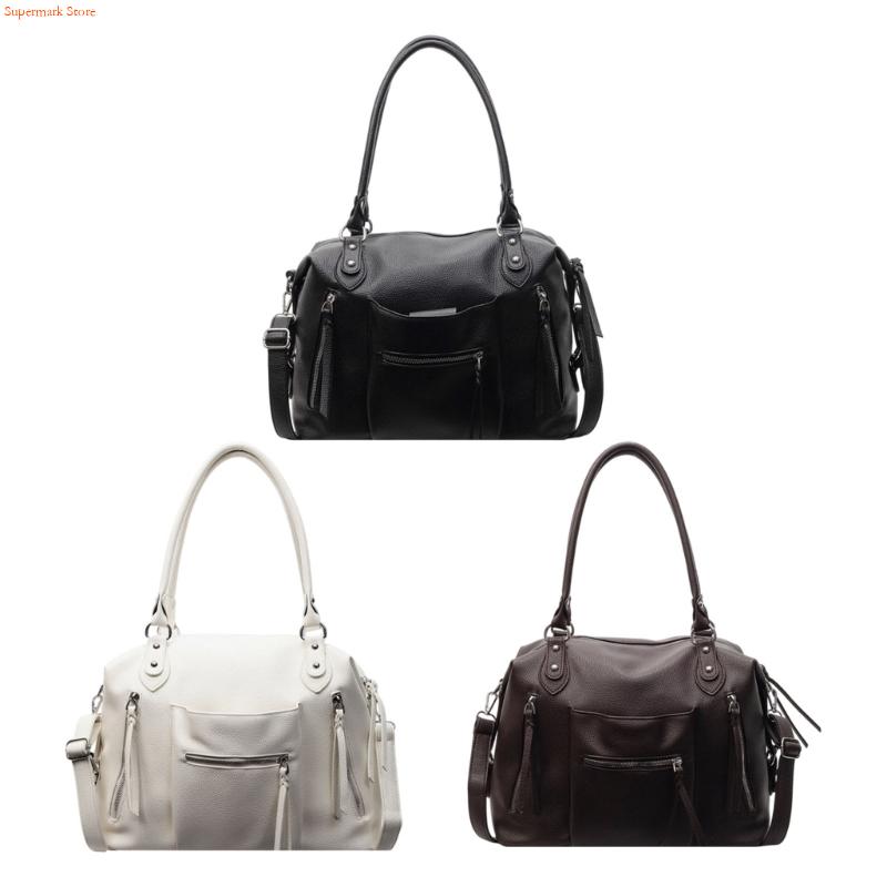 Q5WE 多目的脇の下バッグレトロ美的レディース Pu レザ - Leather Work Duffle Bag のレビューと価格