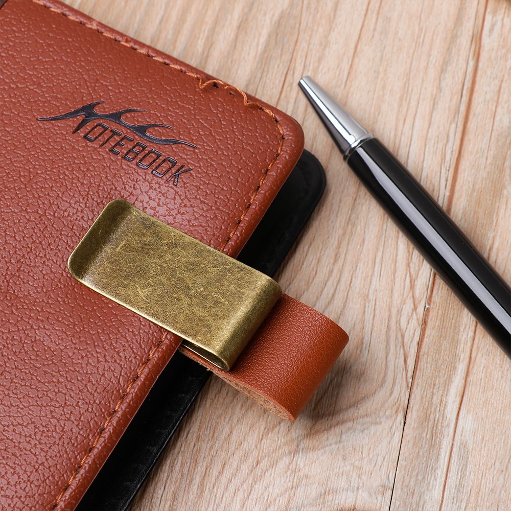 手作りの革真鍮ステンレス鋼ペンホルダージャーナルノートブック - Leather Work Folder のレビューと価格