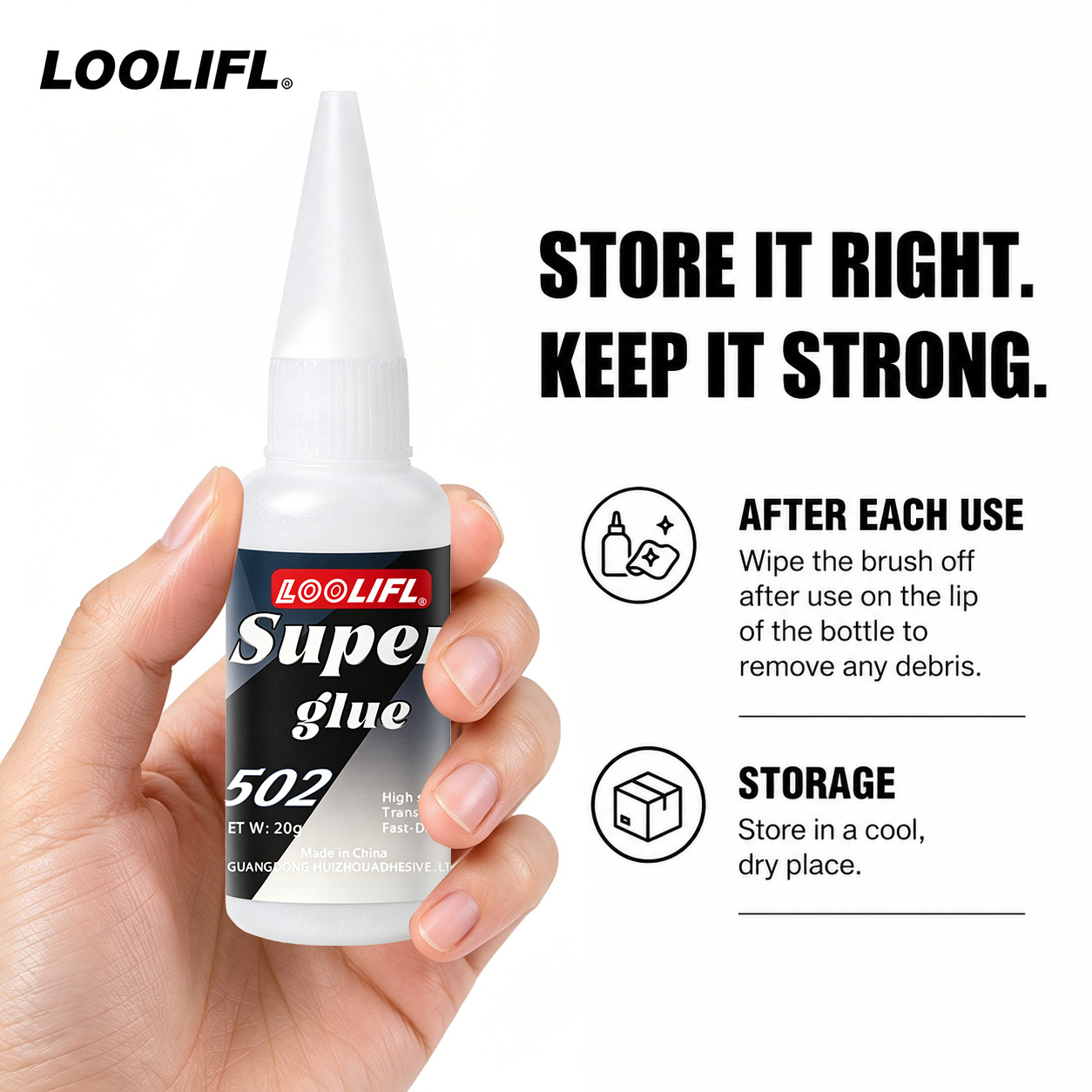 Loolifl-502-20Ml インスタント透明シアノアク - Leather Work のレビューと価格