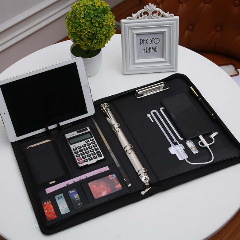 多機能 A4 会議フォルダービジネス文具フォルダー革契約ファ - Leather Work Folder のレビューと価格