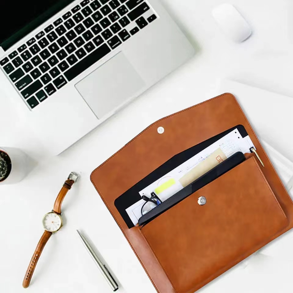 防水a4レザードキュメントバッグ、ビジネスブリーフケース、フ - Leather Work Folder のレビューと価格