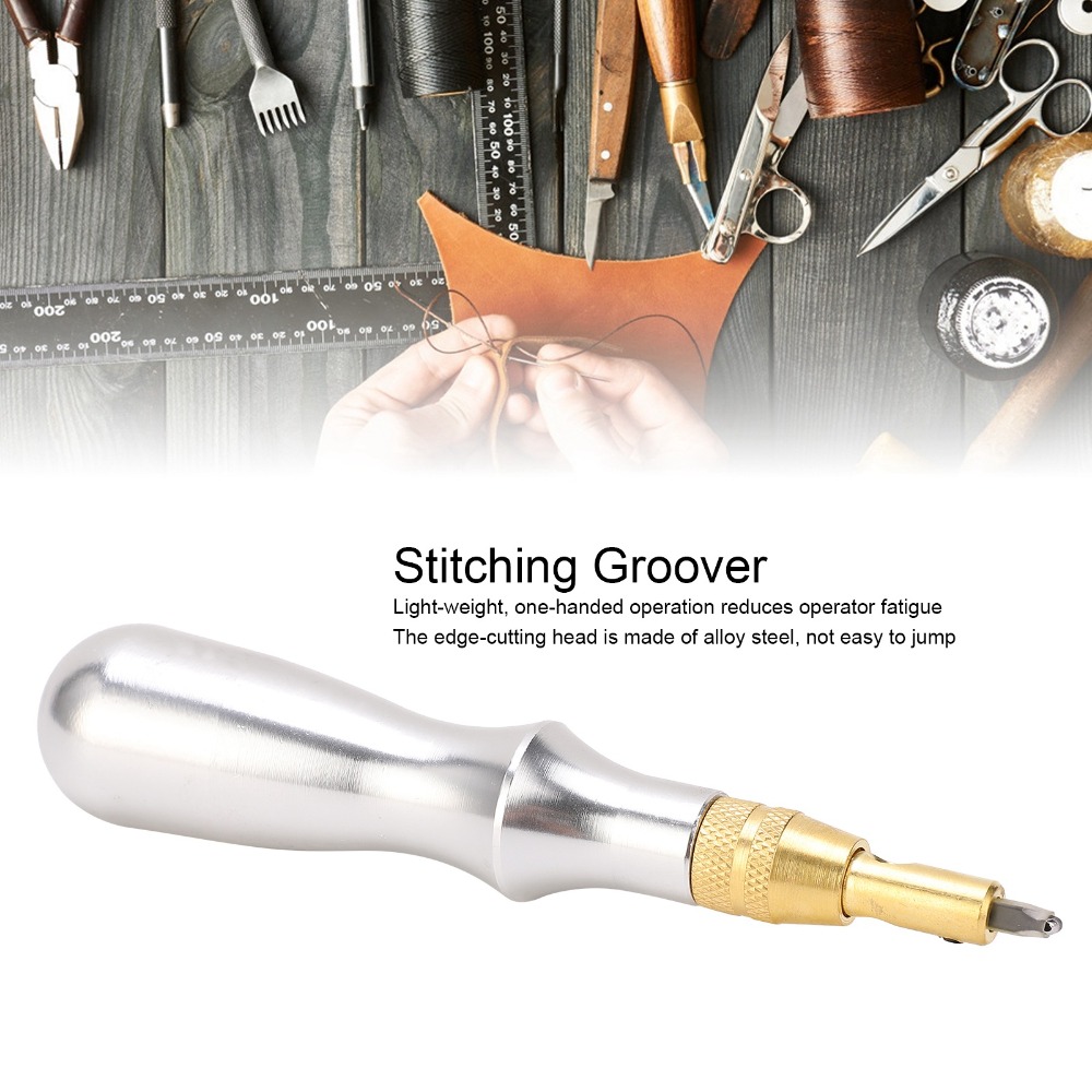 7個入りアルミハンドルステッチンググルーバーツール多機能デザ - Leatherwork Edge Beveler のレビューと価格