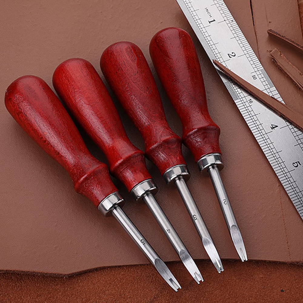 レザーエッジベベラースカイビング、ベベリングナイフ、木製ハン - Leatherwork Edge Beveler のレビューと価格