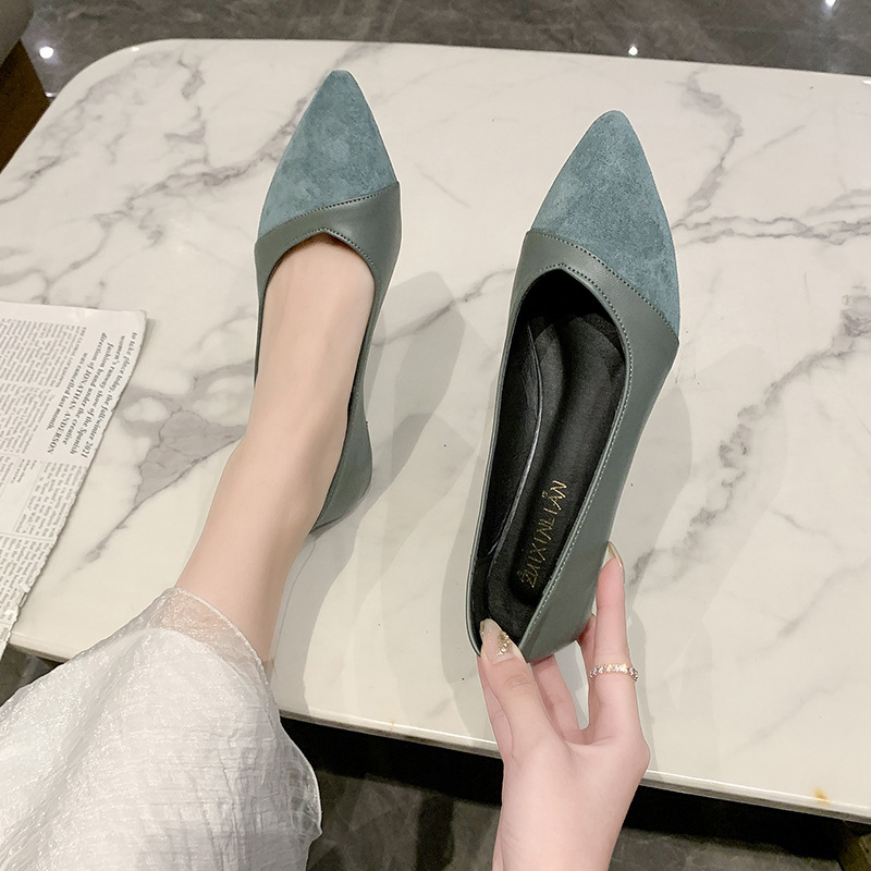 レディース向けフラットブラックレザーシューズ 秋向け万能ロー - Leather Work のレビューと価格