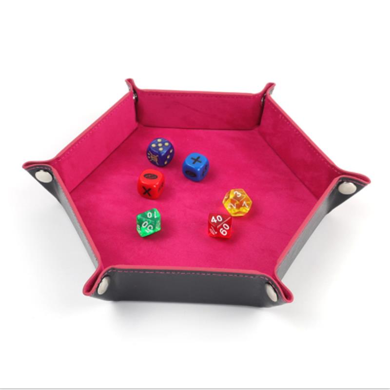 ローリング折りたたみ六角形ダイスゲーム収納トレイ PU レザ - Leatherwork Roller のレビューと価格
