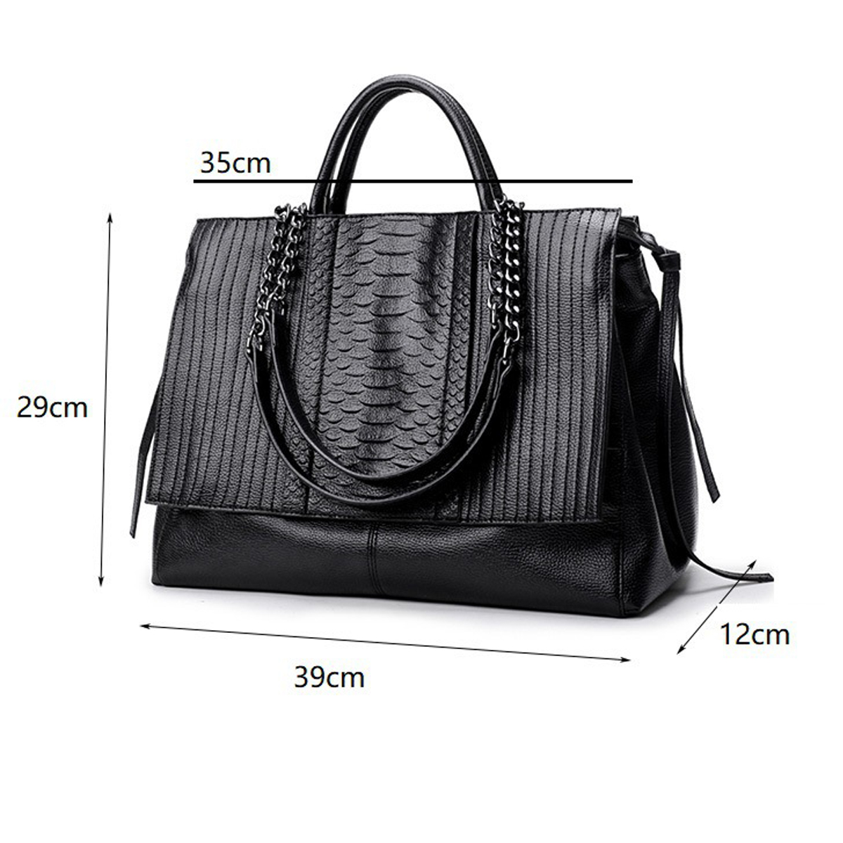 ジッパー付きエレガントなトートバッグ、女性用トレンディなハン - Leather Work Laptop Bag のレビューと価格