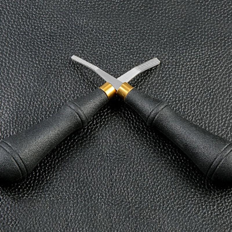 レザーエッジのベベルラーツールステンレス鋼ヘッドレザーツール - Leatherwork Edge Beveler のレビューと価格
