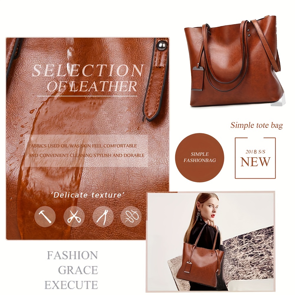 女性のためのクラシックなレトロな革のハンドバッグ,ファッショ - Leather Work Laptop Bag のレビューと価格
