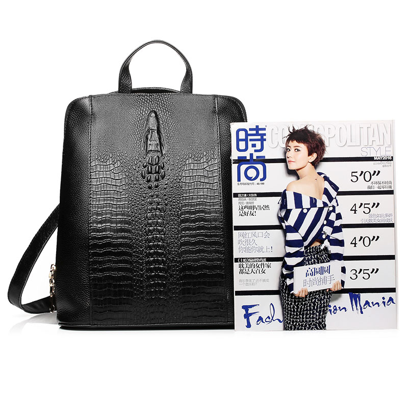 Zency レディース クロコダイルレザー バックパック 1 - Leather Work Laptop Bag のレビューと価格